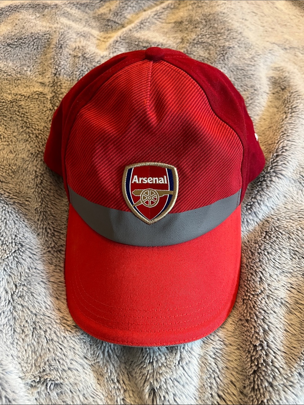Puma Red and Gray Logo Baseball Cap